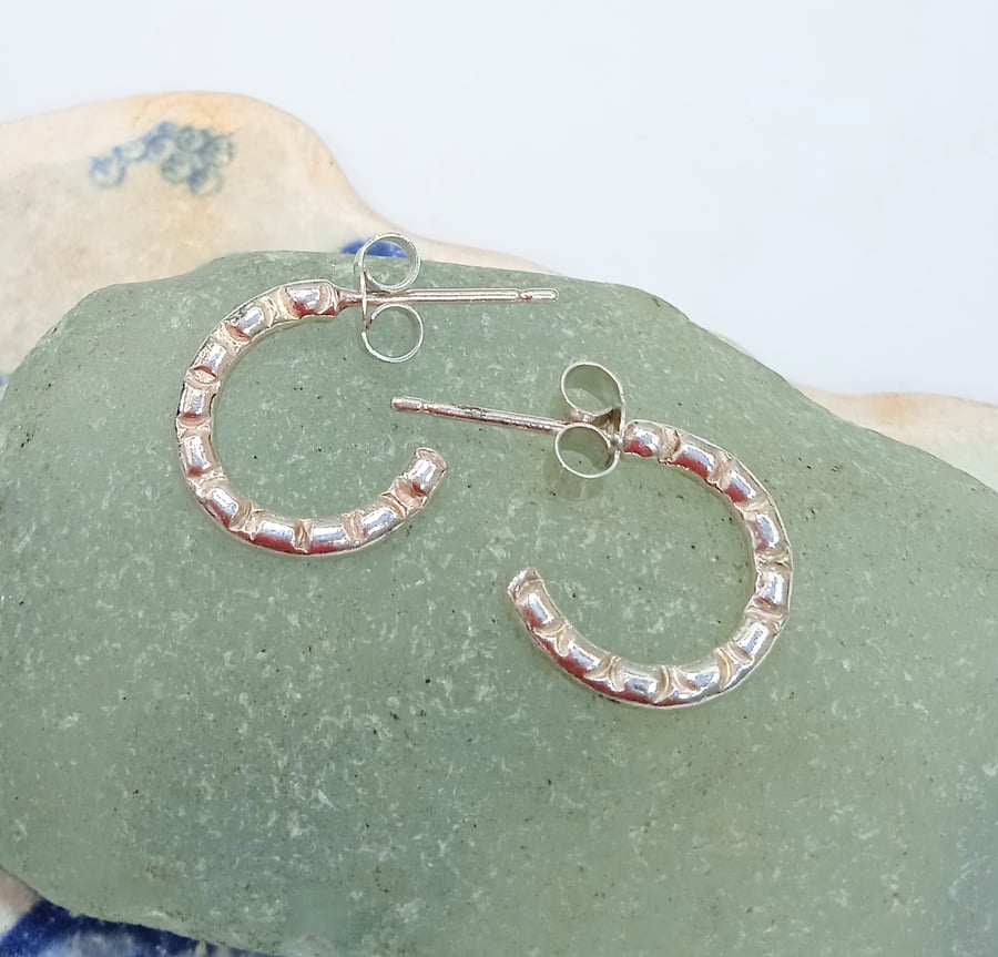 Sterling Silver Open Hoop Earrings (ERSSSTHP8) - UK Free Post