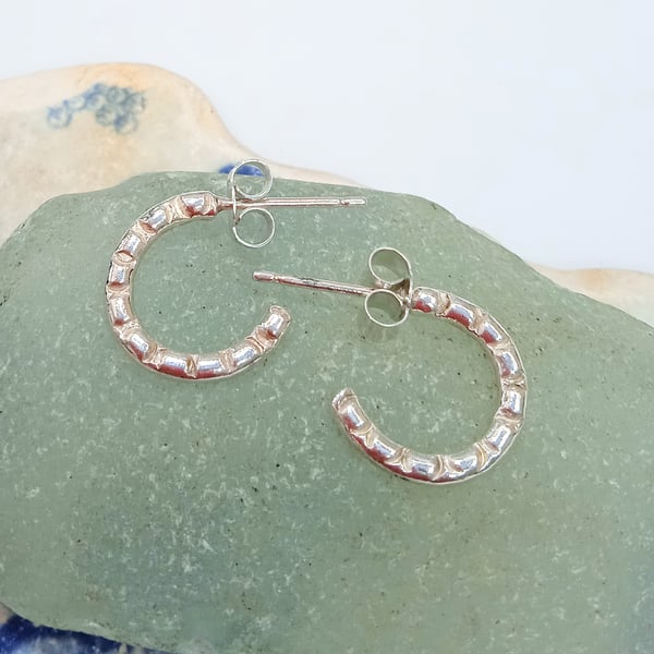 Sterling Silver Open Hoop Earrings (ERSSSTHP8) - UK Free Post