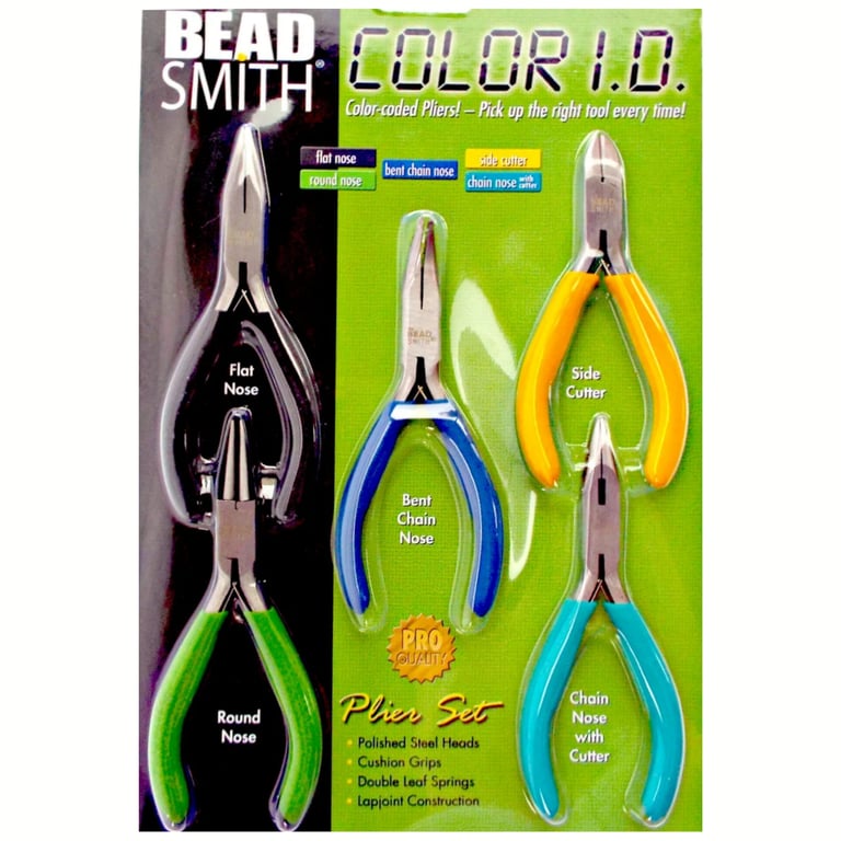 5Pc Jewellery Making Plier Set by BeadSmith, Color ID Tool Set