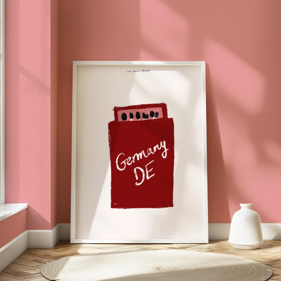 Germany Matchbox Art Print Poste