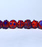 Handmade orange and blue lamp work glass beads - Image 10