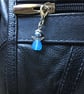 Beaded Angel Zipper Pull Bag Charm in Blue - Image 3
