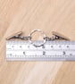 Silver circle sweater clip - Ring cardigan guard - Shawl or pashmina clasp - Image 4