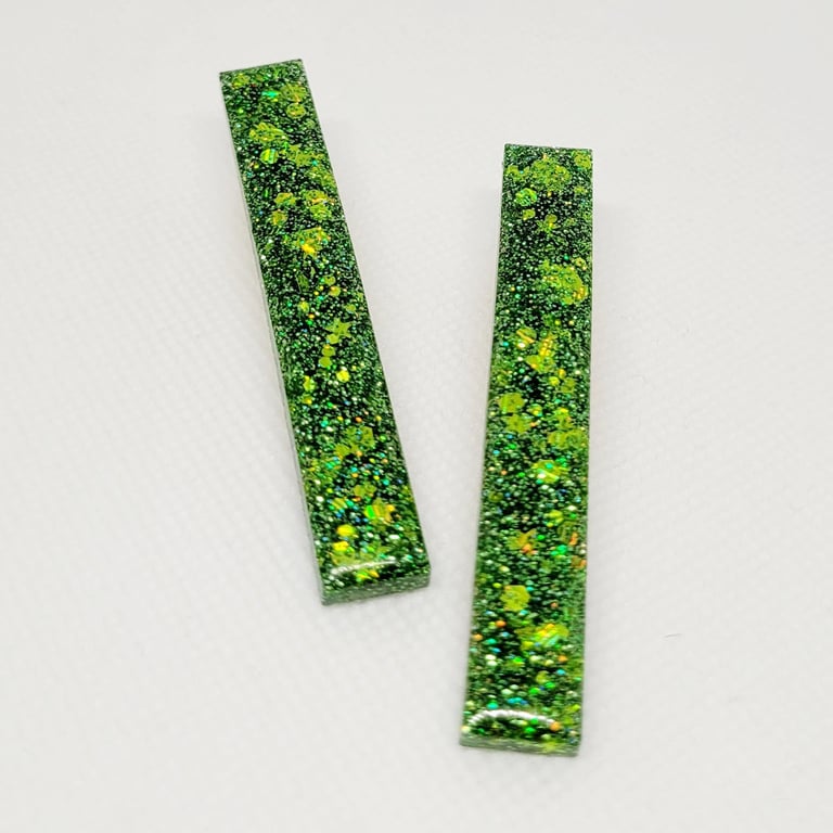 Green Peridot Hair Clips Barrette