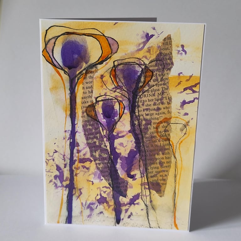 Art Card 5 x 7" Original Painting 'Tears' Series No1 
