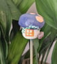 Purple mushroom Fairy home House Plant Pot Ornament - Pot Pal - Image 7