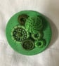 Dorset Button Medley Brooch, Emerald Green - Image 1