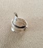 EPNS Silver Plated Spoon Saddle Ring - Handmade Vintage Cutlery Ring - Image 3