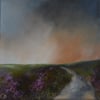 Moorland Heather Acrylic Landscape Painting