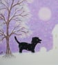 Christmas Card Dog: Snow Dog Card, Christmas Art, Dog Card, Snow, Christmas Dog 