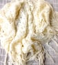 CREAM CROCHETED LACE PATTERN SHAWL - Image 9