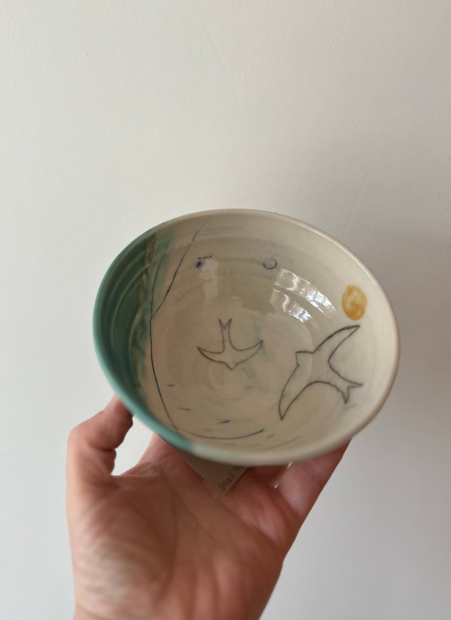 Ceramic handmade small tapas bowl - Swift design