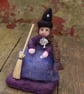 Needle felt Witch - textile art, art doll, Halloween decoration, kitchen witch - Image 1