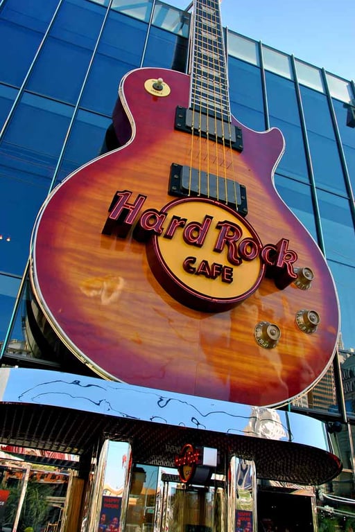 Hard Rock Cafe Guitar Las Vegas United States of America 12"x18" Print
