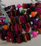 Mother of Pearl & Howlite Multicoloured Memory Wire Bangle - Image 2