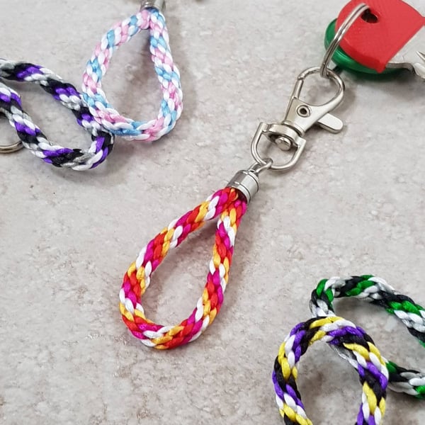 Lesbian Keyring, Lesbian Pride Keychain, Lesbian flag bag charm, Pride gifts