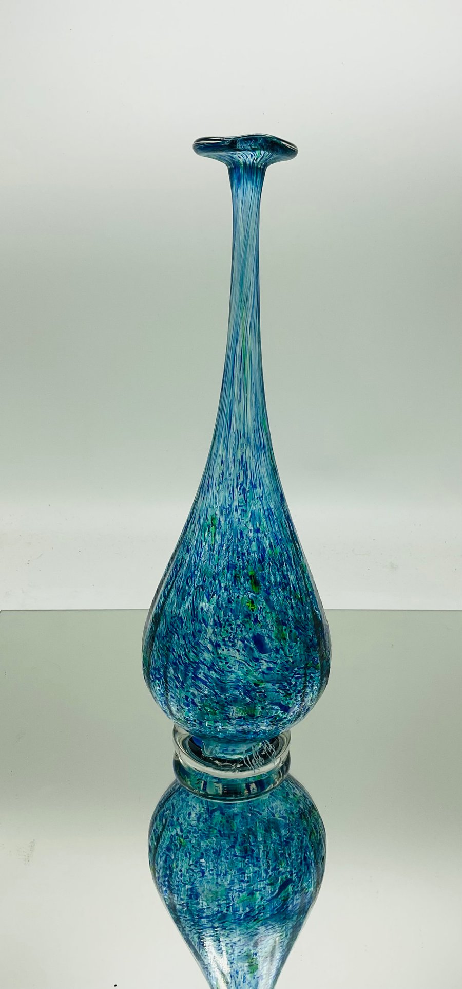 Blue Green Urchin Vase