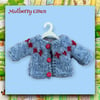 Reduced - Slate Blue Cardigan with Diamond Pattern