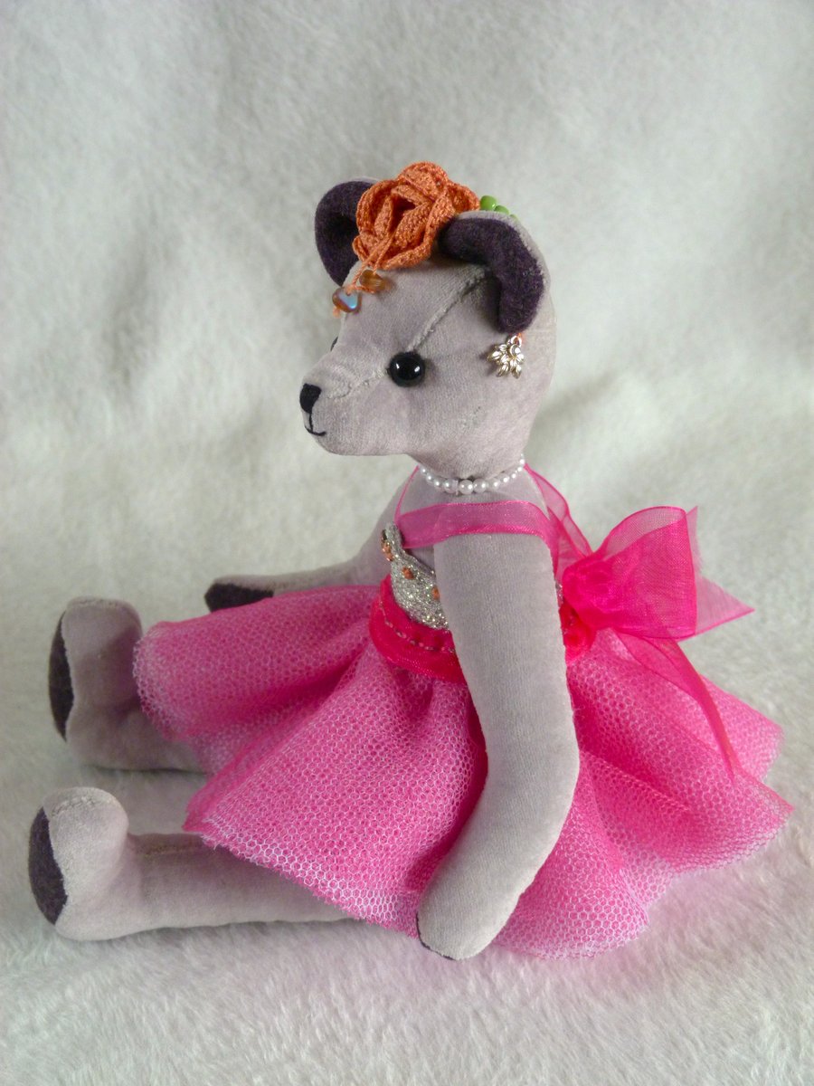 Rose, a 10" ballerina collectable bear with tutu