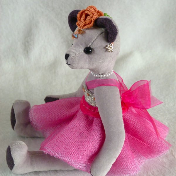 Rose, a 10" ballerina collectable bear with tutu
