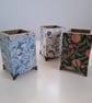 Handmade Decoupaged Wooden Holder with Legs - Image 3