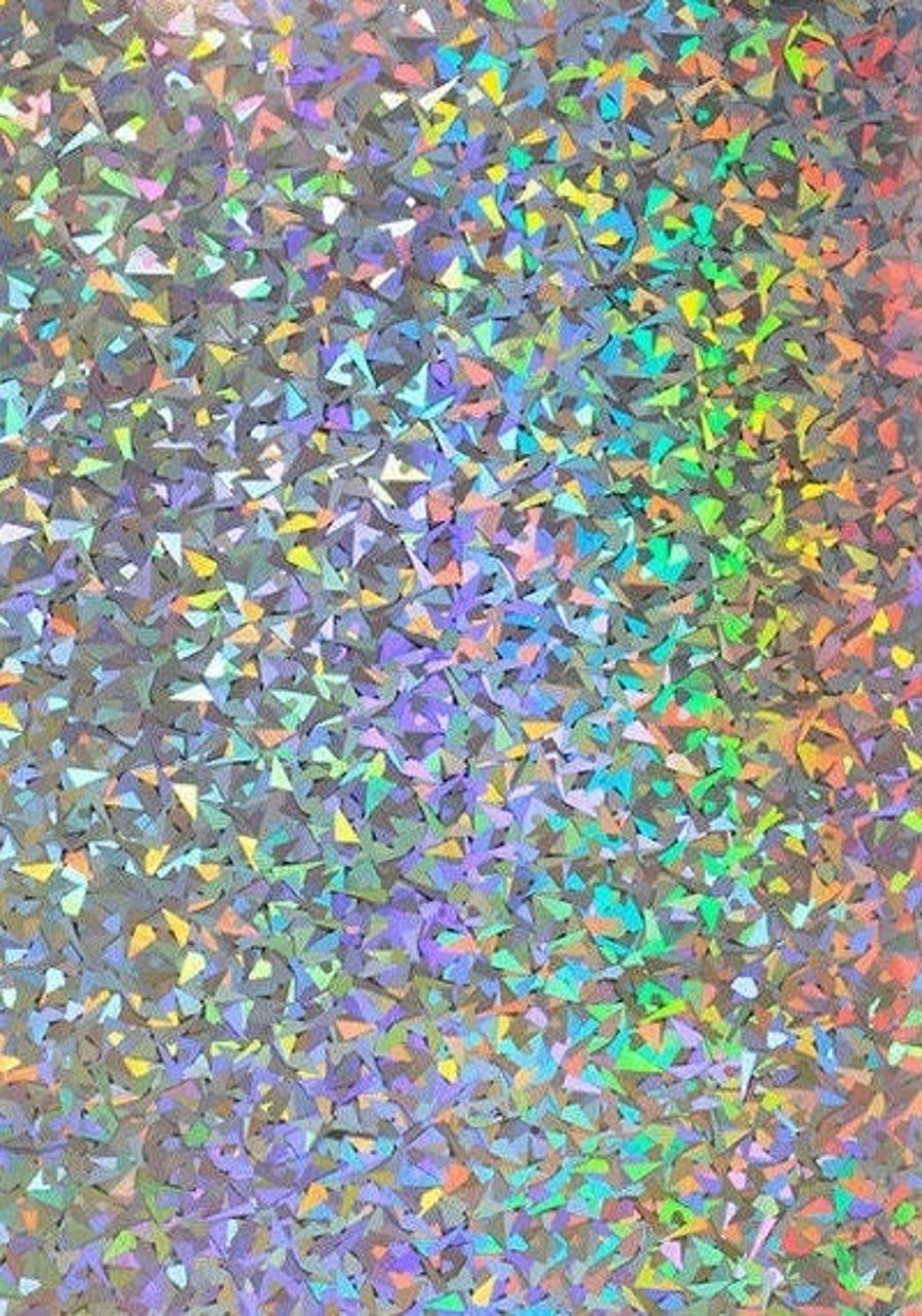 10 Sheets A4 Metallic Holographic Broken Glass Pattern Laser Effect Card Single 