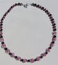 Pink Morganite, Red Garnet & Ruby Gemstone Beaded Statement Heart Necklace - Image 7
