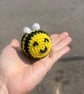 Fuzzy Butt Bee Crochet Keyring Bag Charm - Image 5