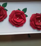 Handmade card. Handmade roses. Valentines card. Mothers day. Ref 381