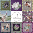 Tartan & Thistle - Box Set of 8 Scottish  Illustrated cards & matching gift tags