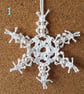 Beaded snowflake Christmas tree decoration - Image 2