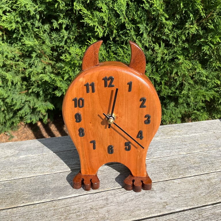 'Little Devil' Cherry & Walnut Clock
