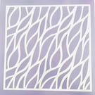 Wave design mylar stencil. 29 x 29 cm