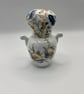 Vintage Upcycled Floral 'Just Orchids' Decorative Small Vase Pin Cushion