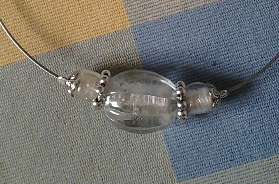 Foil Glass Bead Necklace