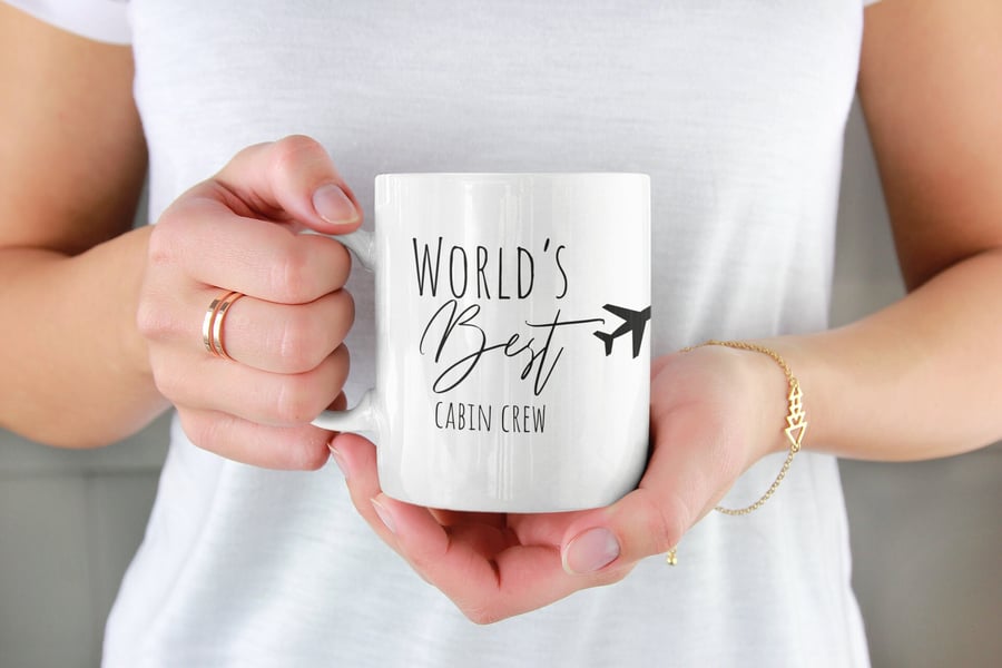 Worlds Best Cabin Crew Mug Cabin Crew Gift Flight Attendant Mug