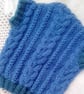 Blue Cabled Sleeveless Tank Top with Petrol Blue Edging, Birthday Gift for Child - Image 2