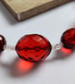 Garnet Glow Faceted Acrylic Beaded Necklace - Image 10