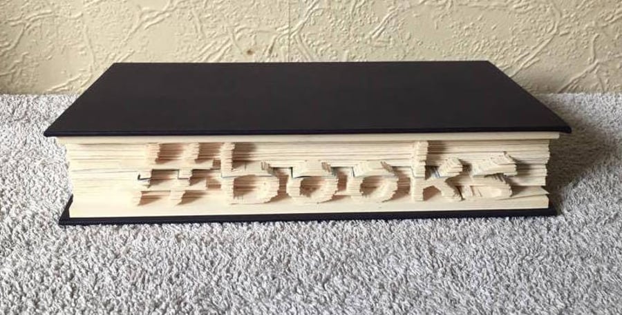 Hashtag, books CUT & FOLD Book folding pattern - EMAILED PDF PATTERN