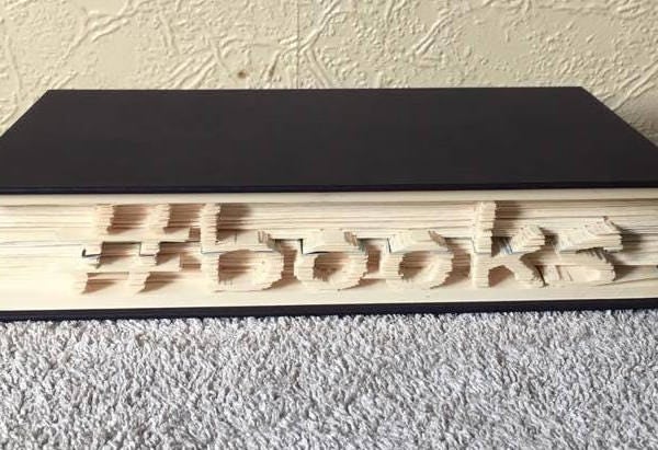 Hashtag, books CUT & FOLD Book folding pattern - EMAILED PDF PATTERN