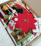 Large Christmas Slow Stitching Kit - Red Poinsettia