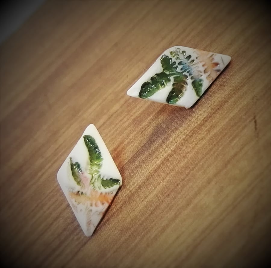 HAND MADE DELICATE PORCELAIN EARRINGS BESPOKE DESIGN