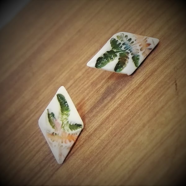 HAND MADE DELICATE PORCELAIN EARRINGS BESPOKE DESIGN