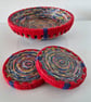 Handmade bowl and coasters to match