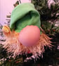 Gnome Christmas Tree Ornament - Green Hat and Gold Beard - Image 1