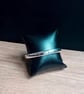 "Monuments" - Heavy Sterling Silver Bangle - 62g - Made to any size - 8mm x 4mm - Image 4