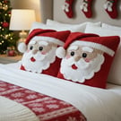 Crochet Santa Throw Pillow Pattern – Christmas Decoration PDF Pattern