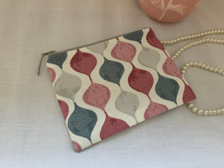 Zipped Purses, Pouch, Small Cosmetic Bag, Accessory Purse, Geometric