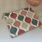 Zipped Purses, Pouch, Small Cosmetic Bag, Accessory Purse, Geometric