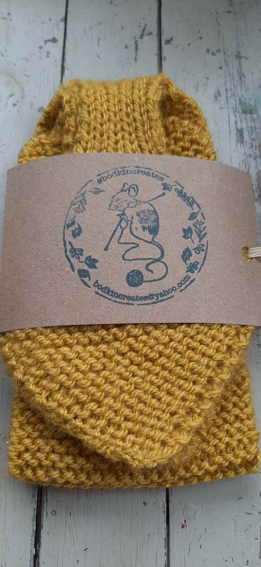 Golden yellow bow scarf